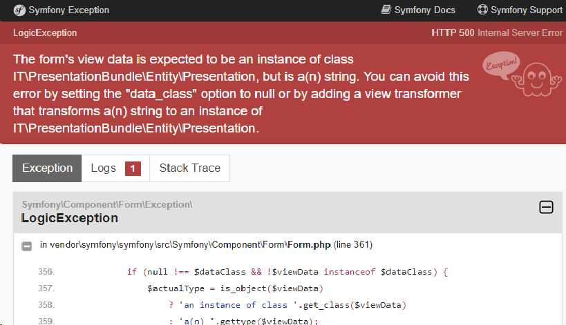 R solu symfony The form s view data is expected to be par sou22